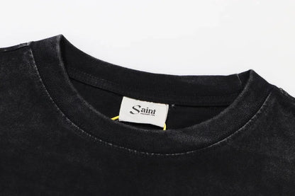 Newest Saint T-shirts Letter Pattern Tops Tee Men Woman Spring Best Quality Casual Crewneck Short Sleeve Street King Limited