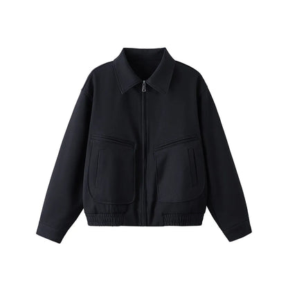 spring retro fashion bomber jacket men loose casual korean streetwear vintage short cargo jacket women autumn coat outerwear unique cargo style 400