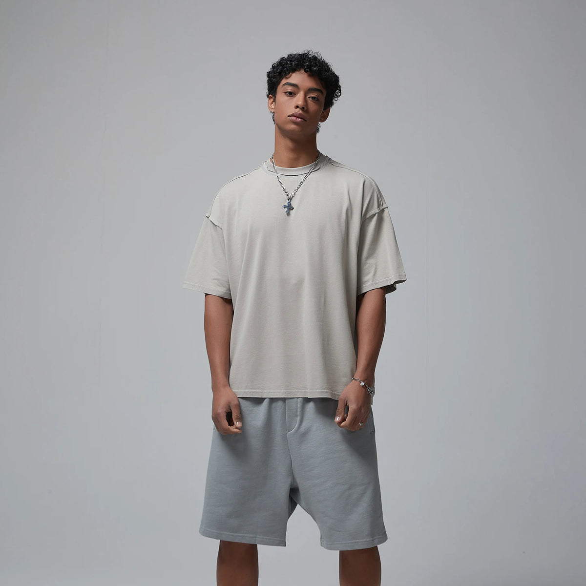 2024 Summer New Washed Oversized Tshirt Worn Out Retro Distressed Tee Raw Edge Men's Cotton Short Sleeved Tie Dyeing T-shirt Street King Limited