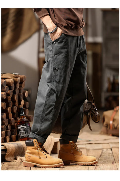 new breasted cargo tracksuit pants for men autumn y2k vintage harem tactical sweatpants casual outdoor baggy joggers trousers unique joggers style 56