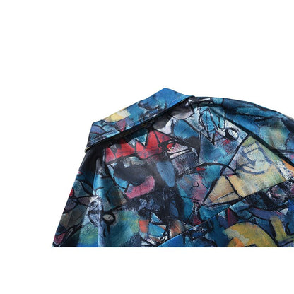 "Comical" Unisex Men Women Button Streetwear Shirt Daulet Apparel