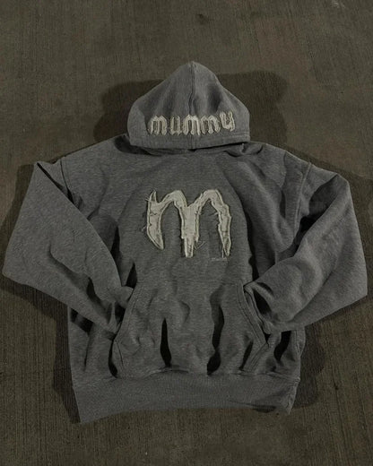 Y2k American High Street Fashion Brand Letter Embroidery Oversized Pullover Hoodie Women Fashionable Casual Loose Sweatshirt Men Street King Limited