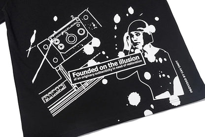 C.E T-shirts Men Woman Good Quality Cotton Casual Loose Vintage Abstract Face Printing Summer O-Neck CAVEMPT Top Tee Street King Limited
