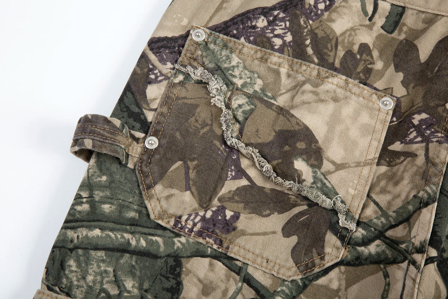 High Street Leaf Camouflage Logging Pants for Men Straight Patchwork Baggy Jeans Cargos Y2k Pantalones Hombre Oversized Trousers Street King Limited