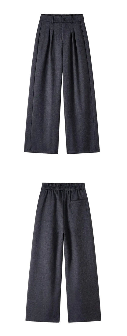 men loose casual korean streetwear fashion vintage straight wide leg suit pants trousers cityboy baggy pants unique default style 1608