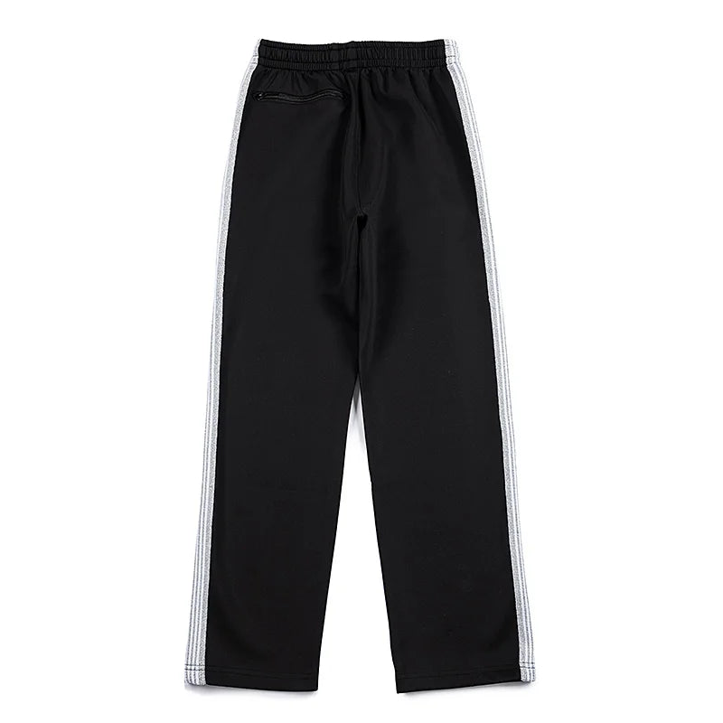 chaopai pattern embroidery loose casual pants side edge weaving straight leg pants men woman comfortable trousers menswear bottoms