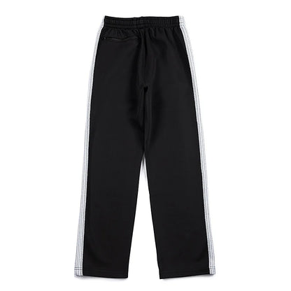 chaopai pattern embroidery loose casual pants side edge weaving straight leg pants men woman comfortable trousers menswear bottoms