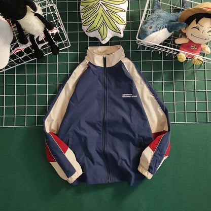 hip hop varsity baseball jackets mens harajuku patchwork color block coats oversized casual loose thin windbreaker jacket unisex unique default style 4335