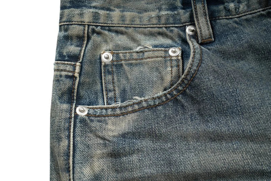 vintage men jeans blue baggy denim pants dirty washed retro loose straight jeans trousers unique jeans style 5914