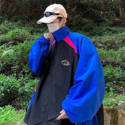new sport charge jacket mens korean trend color blocking quick drying thin coats summer outdoor sunscreen casual windbreaker unique default style 1915