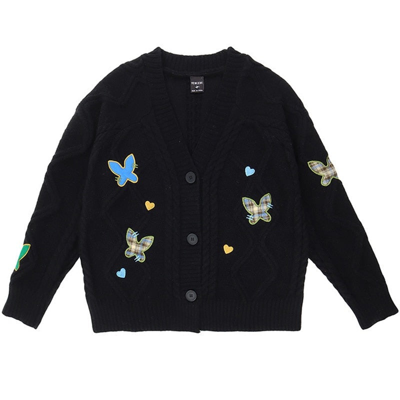 "Butterfly" Unisex Men Women Streetwear Graphic Cardigan Daulet Apparel