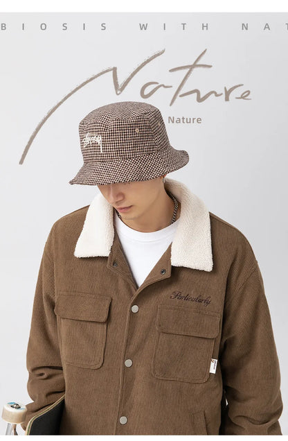 fashion men lamb fleece polo collar cotton padded coat winter embroidery loose thicken warm corduroy wadded jacket male outwear unique default style 6036