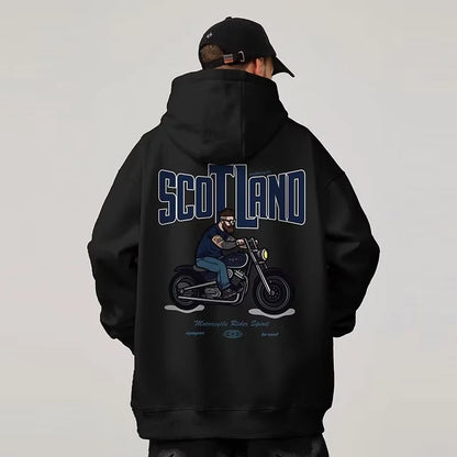 Autumn Motorcycle Men's Printed Hoodies Hip Hop Fashion Streetwear Baggy Sweatshirts Hombre Vintage Pullover Fleece Y2K Hoodie Street King Limited