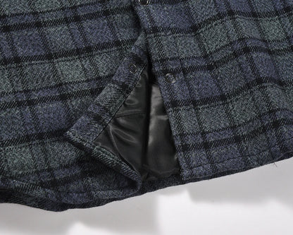 y2k streetwear vintage plaid winter padded cotton jacket for men and women lapel baggy casual ropa chaquetas hombre thick coat unique default style 1965