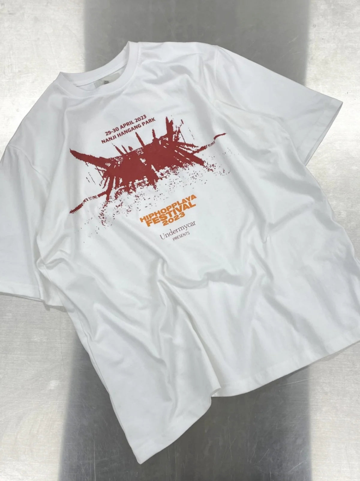 New Novelty 2023 Men Under My Car Festival T Shirts T-Shirt Hip Hop Skateboard Street Cotton T-Shirts Tee Top US size S M #A22 Street King Limited