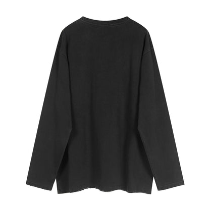 2024 New Arrival We11D- Brand Fashion Autumn High-Street Letter Foaming Cotton Casual Loose Distressed Sweater Pullover Street King Limited