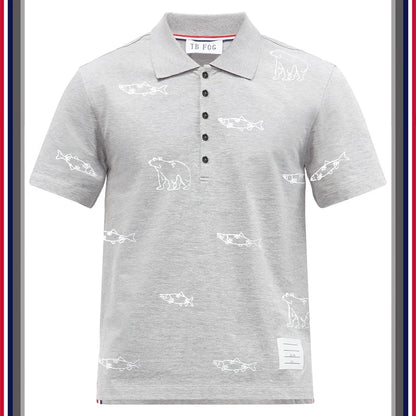 Streetwear New Men Luxury Embroidered Bears Striped Poodle Dog Fashion Polo Shir New 2023 Men Luxury Embroidered Bears Striped Poodle Dog Fashion Polo Shirts Shirt Hip Hop Skateboard Cotton Polos Top Tee 245 Fashion Sweater Jacket With Graphic Design For Men
