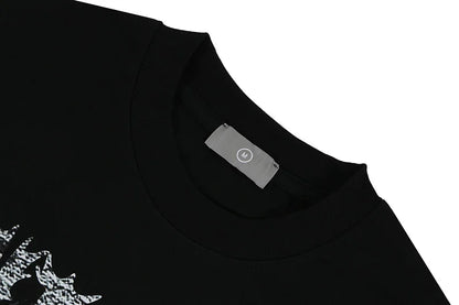 Summer New Chaopai Boxer Letter Print T-shirt Men Woman 1:1 Best Quality Loose Versatile Vintage O-Neck Tops Tee Street King Limited