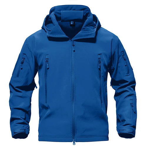solid waterproof fleece lined jacket mens jacket softshell outwear coat windbreaker outdoor warm clothes with pockets unique default style 4521