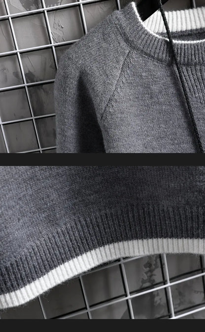 Brand Clothing Men Winter High Quality Knitted Sweaters/Male Slim Fit Solid Color Round Neck Pullover Man Casual Sweaters 3XL Street King Limited