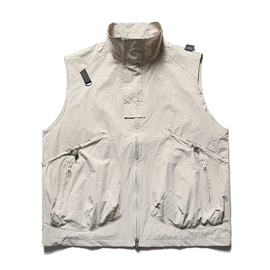 summer men fishing travel photo hiking vest waistcoat outdoor leisure solid color vest khaki black casual sleeveless jacket clean everyday pants