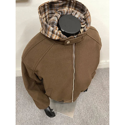 winter cotton padded jacket men women streetwear fashion loose casual hooded woolen bomber parkas jacket thicken coat outerwear unique default style 1026