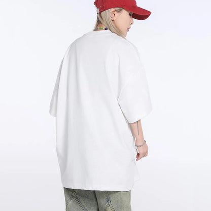 SAINT T-shirts Men Woman New Rose Portrait Printing O-Neck Short Sleeve Summer Loose Lovers Top Tees Street King Limited