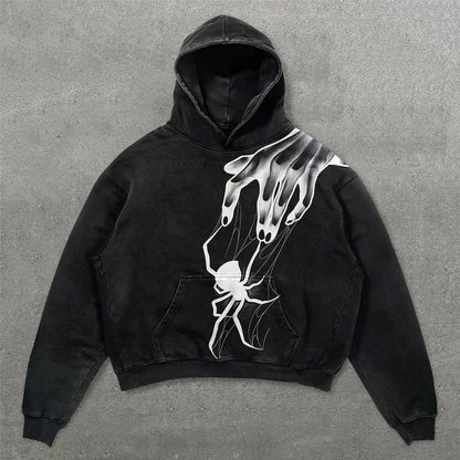 Harajuku Oversized Gothic Letter Print Hoodies Women Streetwear Sweatshirt Y2k Tops Gothic Clothes Grunge Hoodie Women Clothing Street King Limited