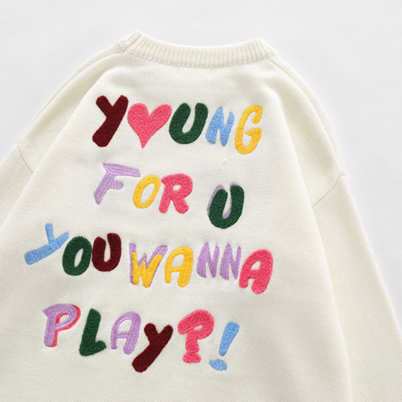 "Wanna Stay Young" Unisex Men Women Streetwear Graphic Sweater Daulet Apparel