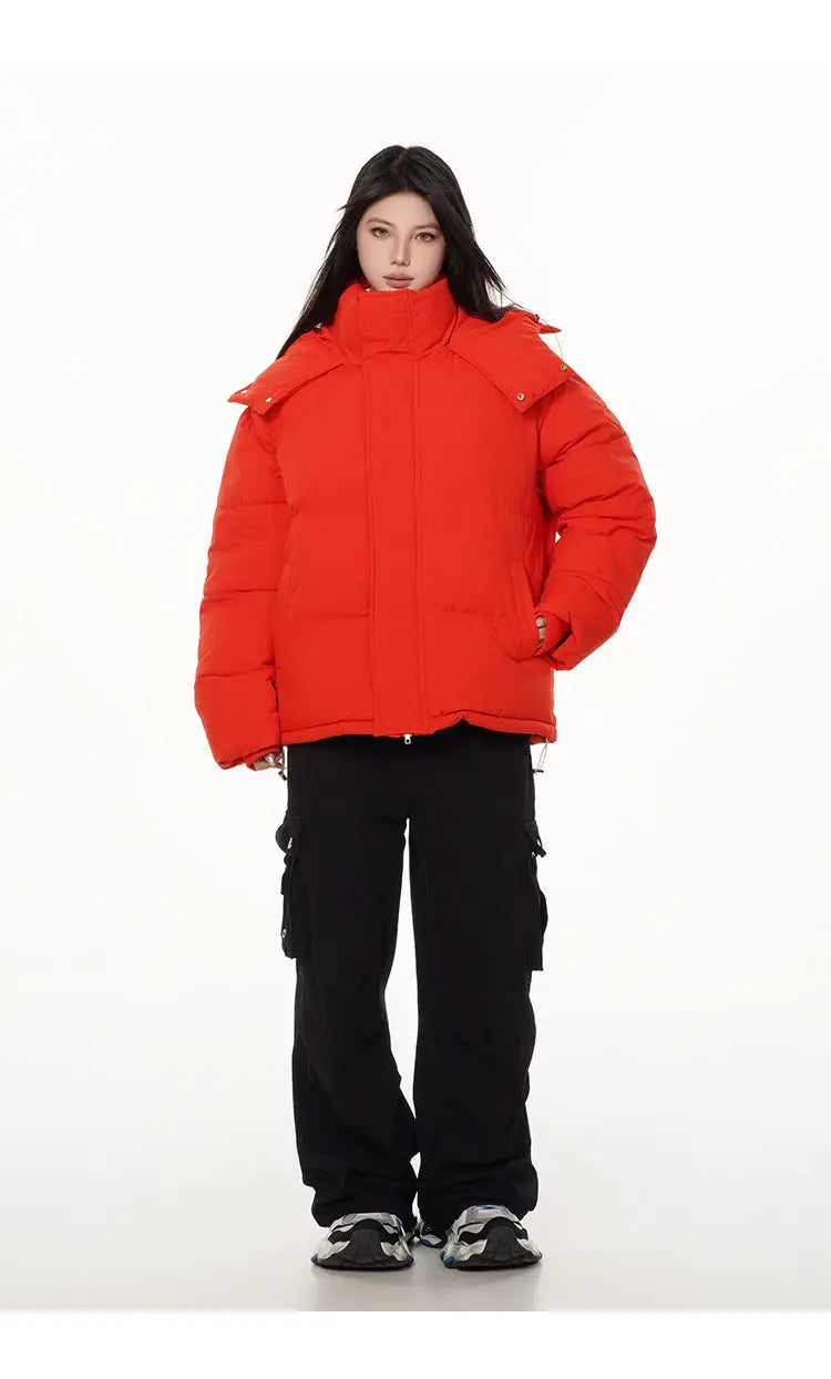 men women winter fashion loose casual cotton padded hooded parkas jacket campus boy gril thicken warm snow coat outerwear unique default style 1091