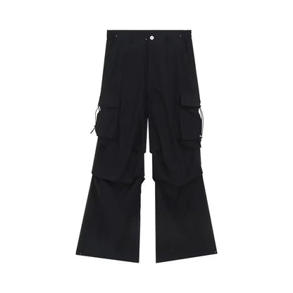 summer casual sleeveless set men hip hop loose hooded vest pockets straight leg cargo pants 2 piece outdoors sports camp suit unique cargo style 3848