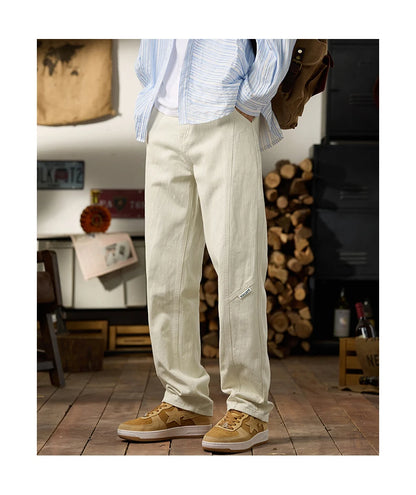men classic fashion vintage casual loose plus size 28 42 straight white soft denim jeans pant cityboy jeans long trousers man unique jeans style 1993