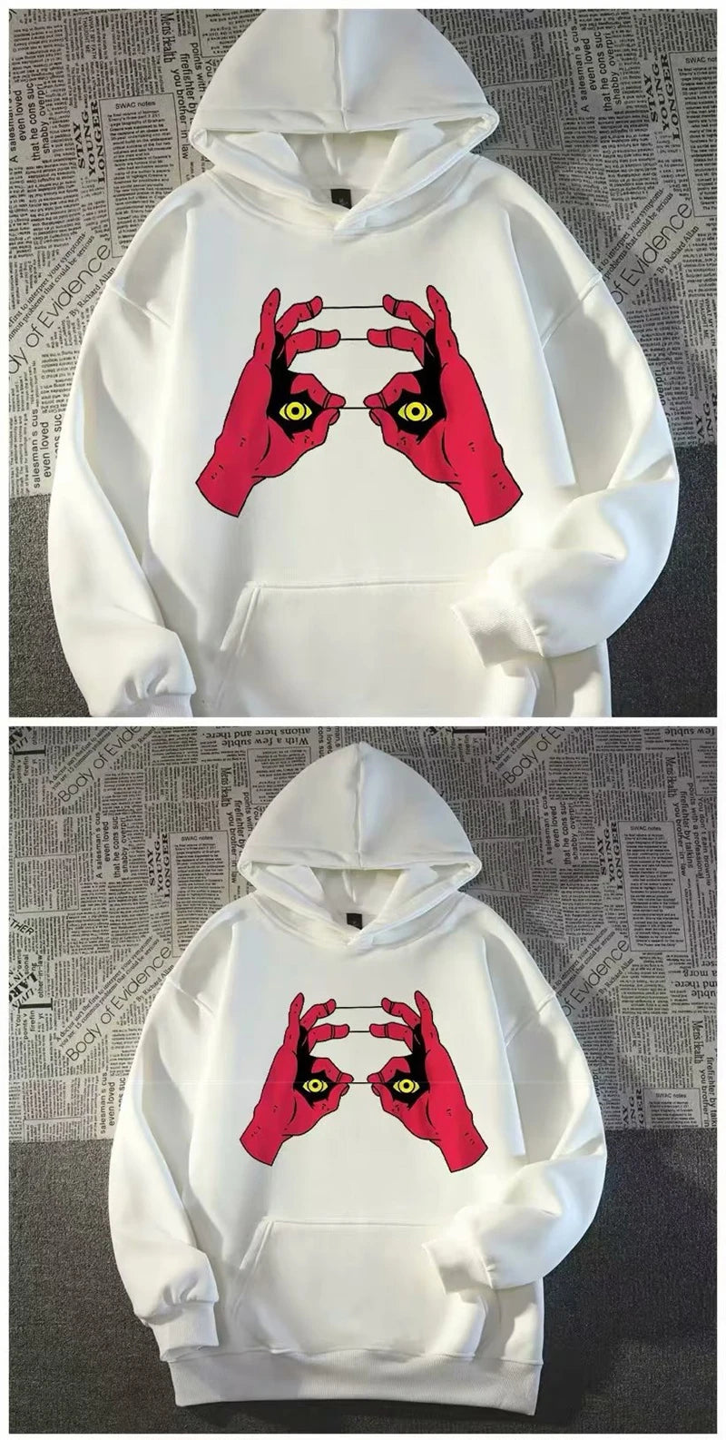Funny Anime Graphic Printed Hoodies For Men Hip Hop Fashion Hoody Sweatshirts Loose Fleece Y2K Streetwear Hoodie Tracksuit Street King Limited