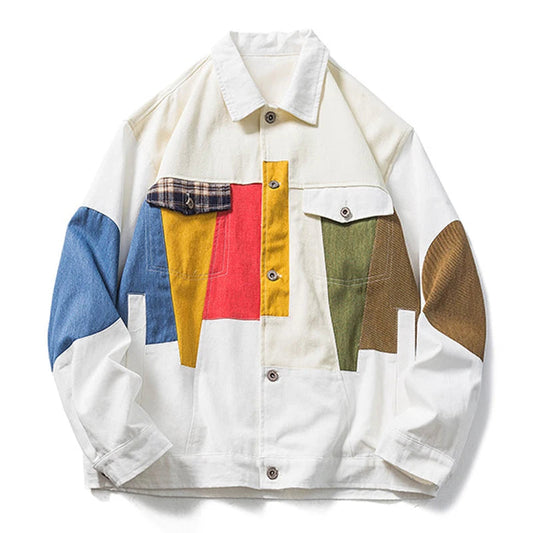 vintage hip hop streetwear jacket color block patchwork jacket 2023 men autumn harajuku cotton casual jacket coat outwear 1 minimalist street pants