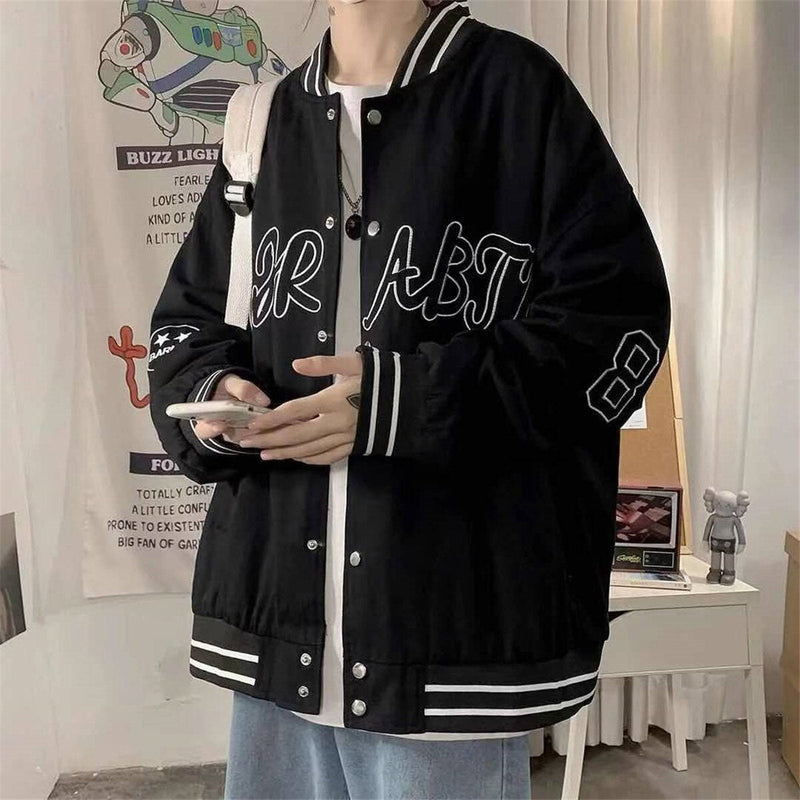 "Home Run" Unisex Men Women Streetwear Baseball Jacket Daulet Apparel