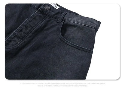 24Spring wash black ash straight tube baggy jeans Street King Limited
