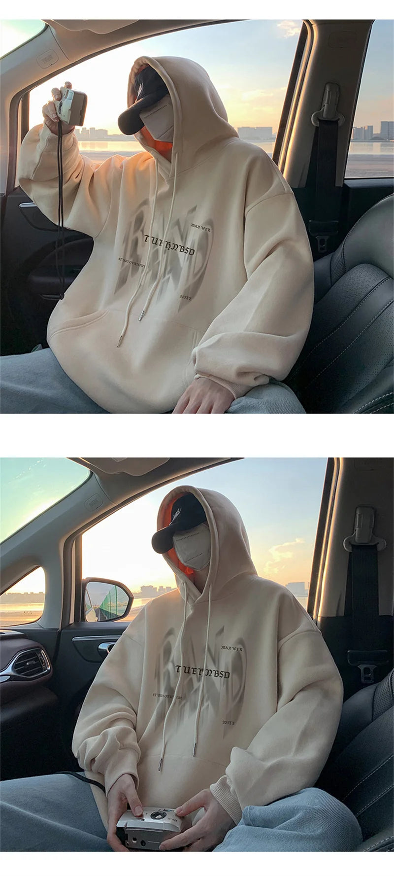 New Gothic Letter Printed Hoodies For Men Autumn Hip Hop Oversized Hooded Sweatshirt Y2K Streetwear Graphic Hoodie Tracksuit Street King Limited