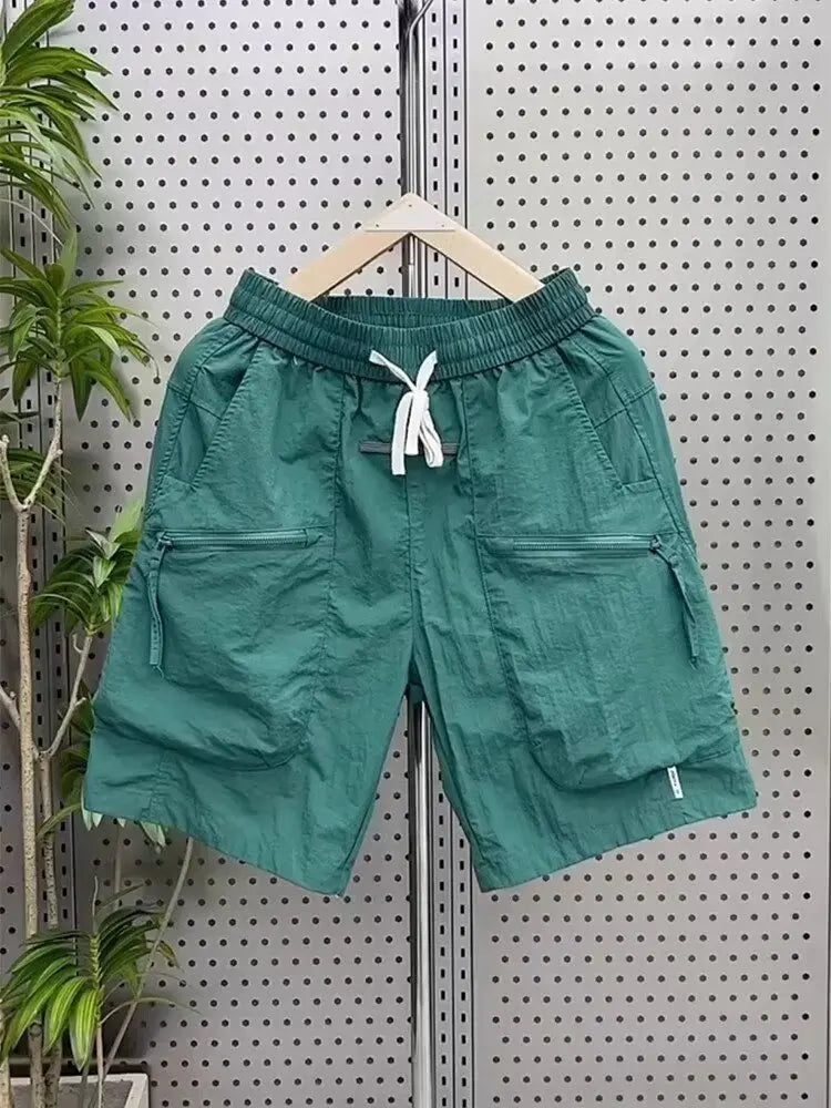 Cargo Shorts Men's Summer Thin Loose Multi-pockets Fifth Pants Quick Dry Shorts Male 2024 Summer Men Bermuda Shorts Korean fashi Street King Limited