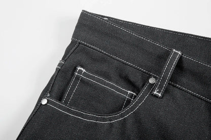 retro ankle zipper original casual logging pants mens straight streetwear baggy loose jeans cargos oversized denim trousers unique cargo style 2155
