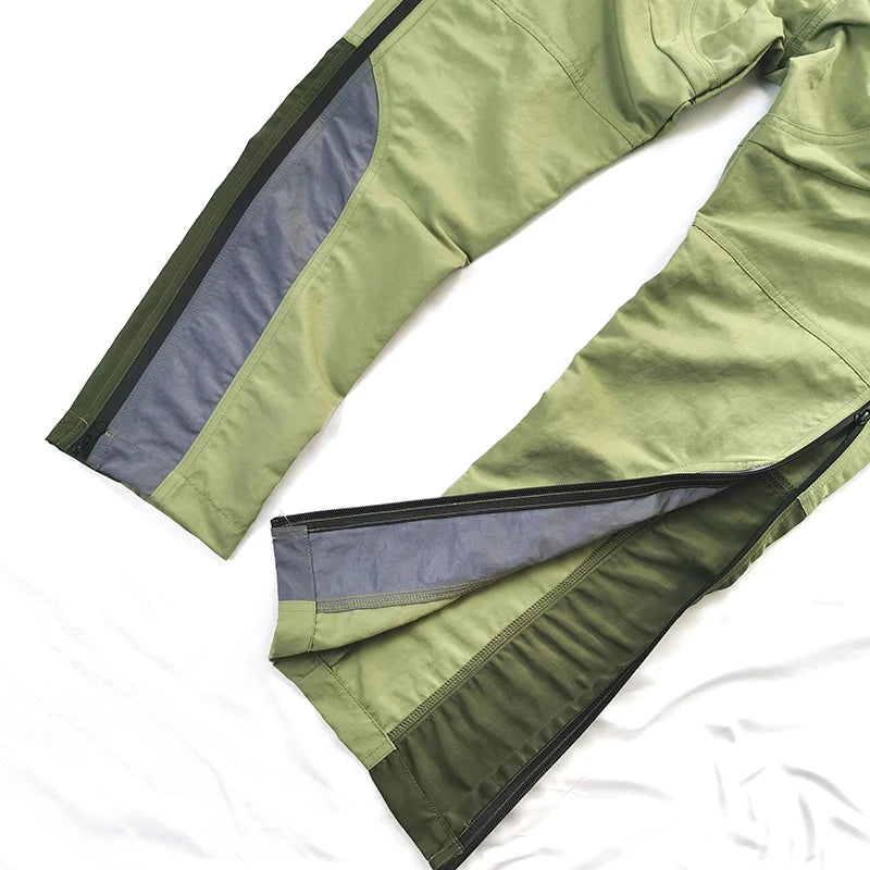 Hip Hop Side Zipper Color Block Vibe Style Casual Track Pants Mens Harajuku Drawstring Loose Oversize Trousers Streetwear Street King Limited