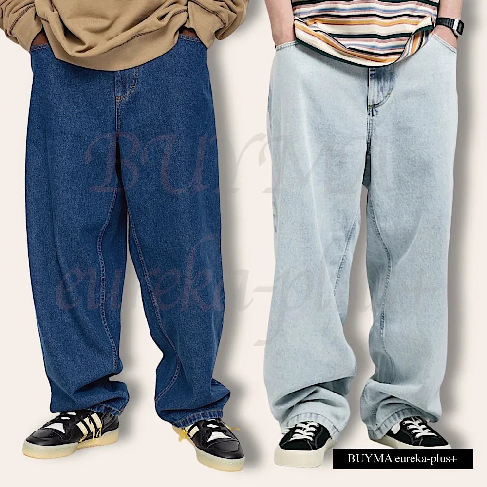 harajuku hip hop big boy jeans y2k skateboard pants gothic graphic embroidery retro high waist baggy jeans mens wide trousers ripped baggy denim