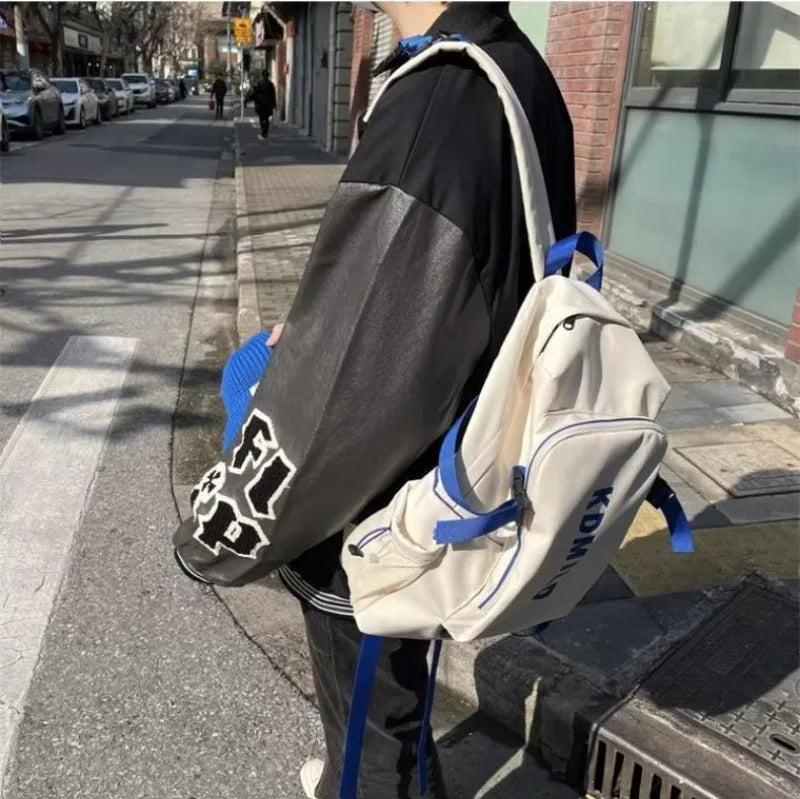 american retro mens baseball uniform street harajuku patchwork leather loose jackets color block towel embroidery trend coats unique default style 2912