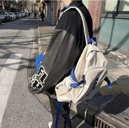 american retro mens baseball uniform street harajuku patchwork leather loose jackets color block towel embroidery trend coats unique default style 2912