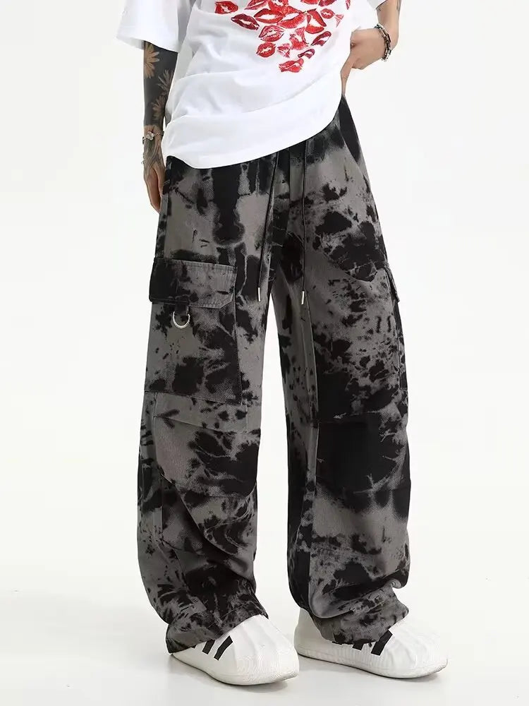 Y2K American Retro Sweatpants Design Stripes Loose Hip-hop Casual Versatile Trousers Casual Sports Style Pants man Sweatpant Street King Limited