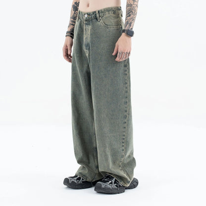 Autumn and winter new mud-dyed jeans Street King Limited