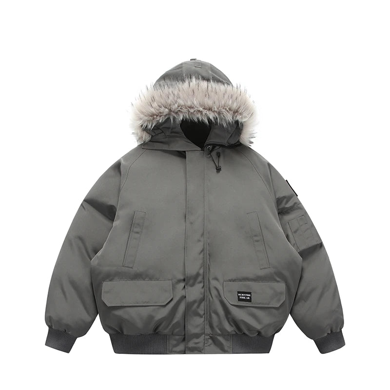 men winter streetwear loose casual fashion cotton padded hooded parkas bomber jacket women oversize thicken coat outerwear unique default style 993