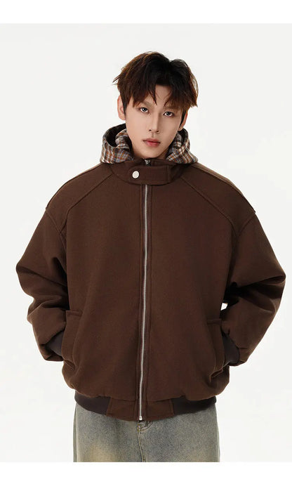 winter cotton padded jacket men women streetwear fashion loose casual hooded woolen bomber parkas jacket thicken coat outerwear unique default style 1029