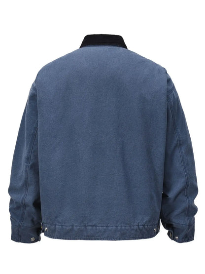 casual loose cargo jacket mens lapel spliced long sleeve retro autumn winter outerwear men baggy cargo bottoms