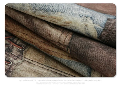 2024 autumn and winter new stitching ripped jeans Street King Limited