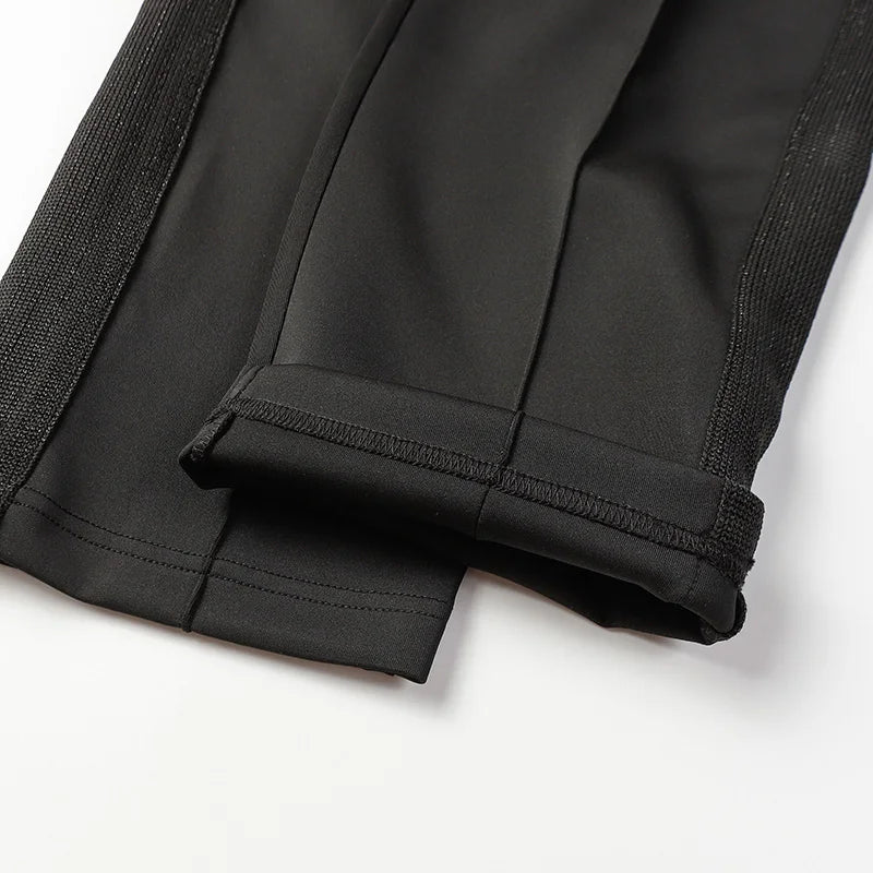 best quality embroidery logo new pants men woman side edge weaving stripe drawstring loose casual grey motion trousers unique default style 5026